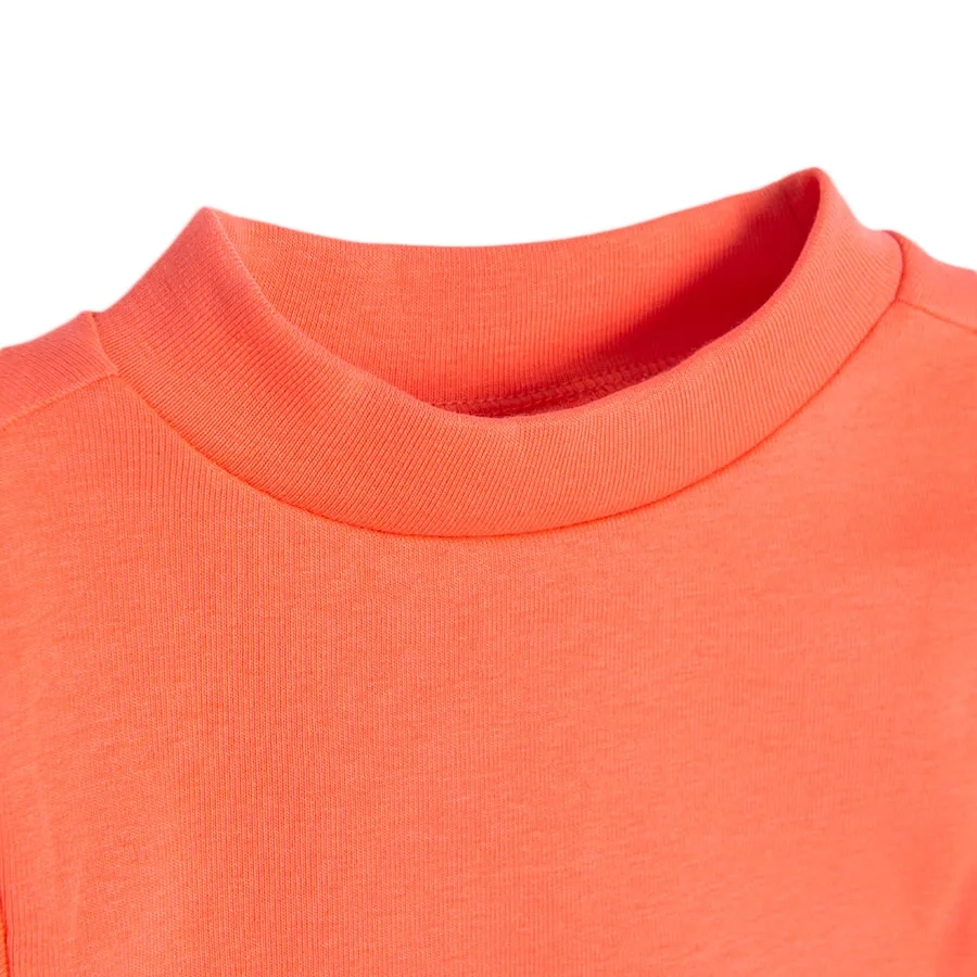 Coral sleeveless T-shirt