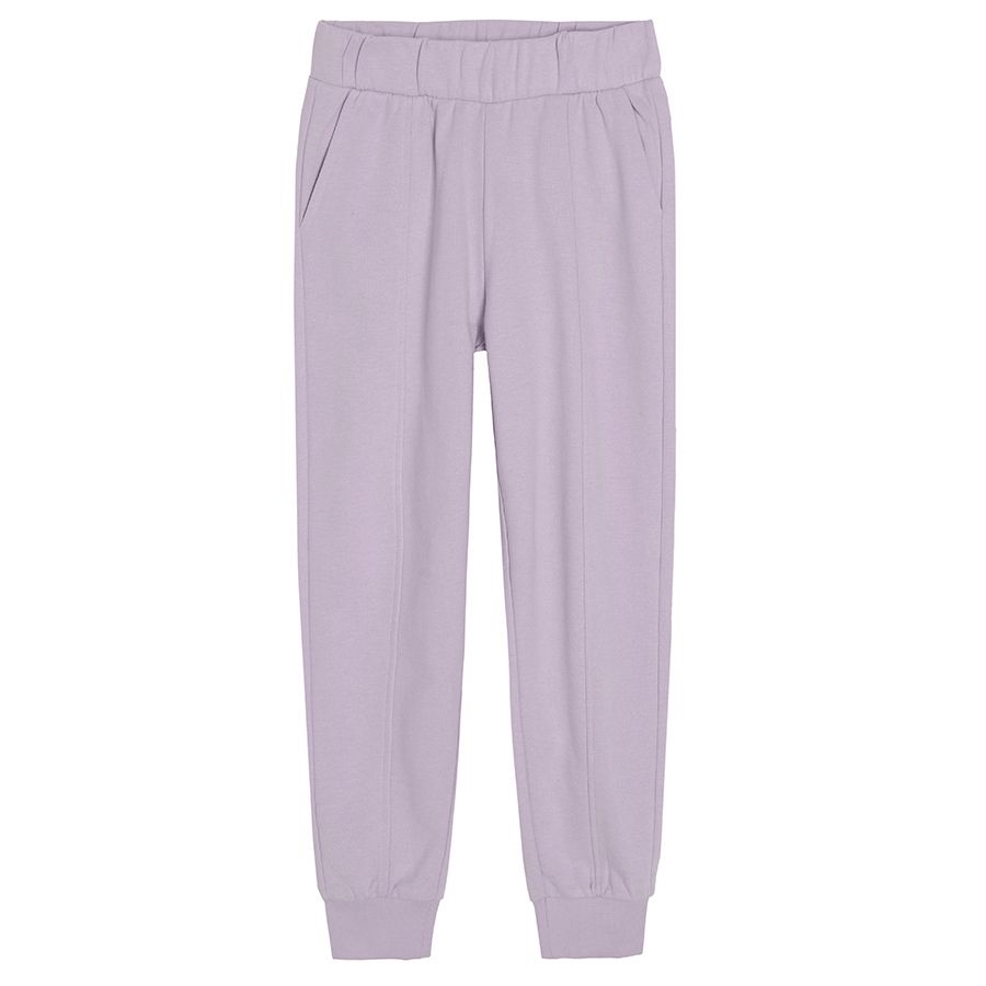 Violet sweatshirt and jogging pants set