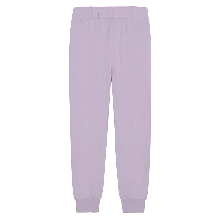Violet sweatshirt and jogging pants set
