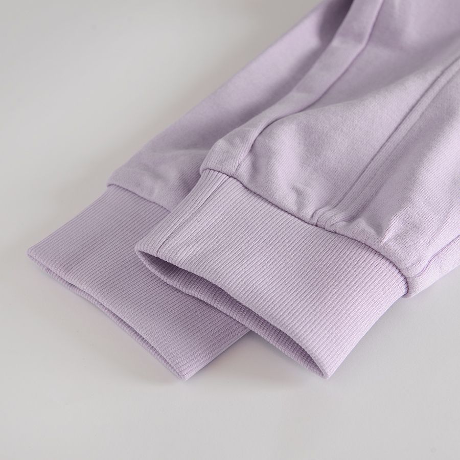 Violet sweatshirt and jogging pants set