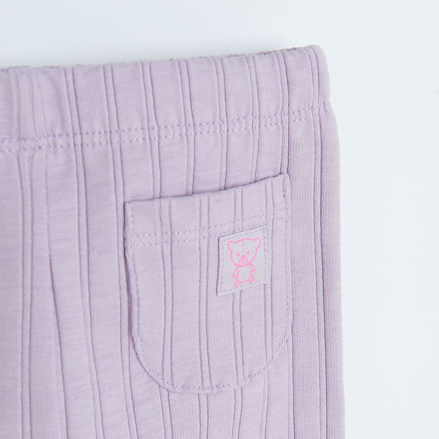 Light blue and fuchsia wide leg jeggings- 2 pack