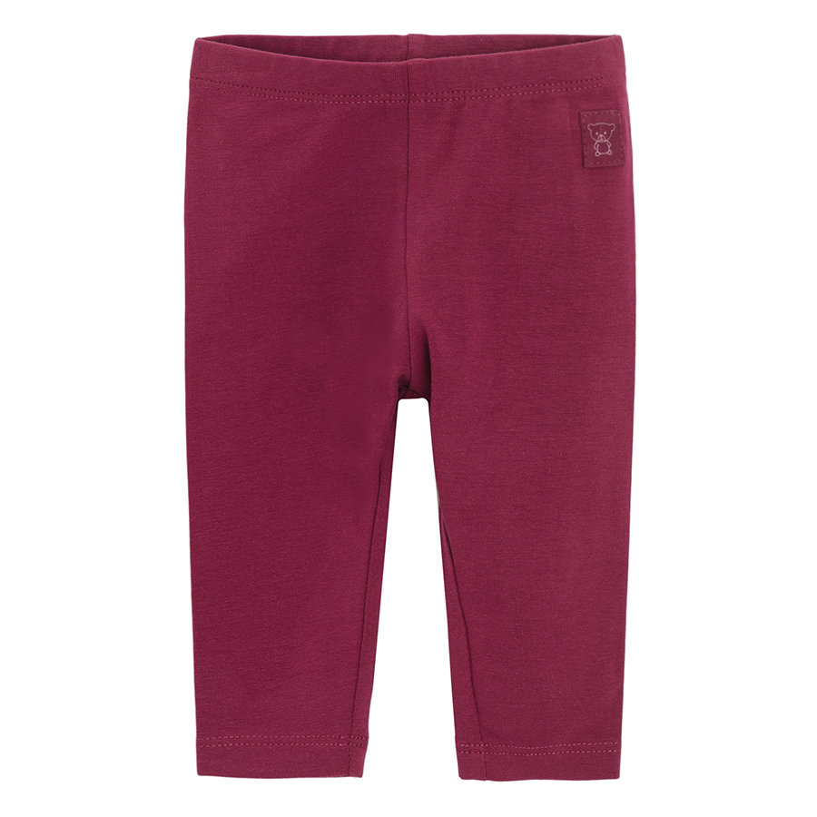 Pink and burgundy leggings - 2 pack