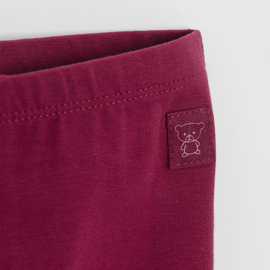 Pink and burgundy leggings - 2 pack