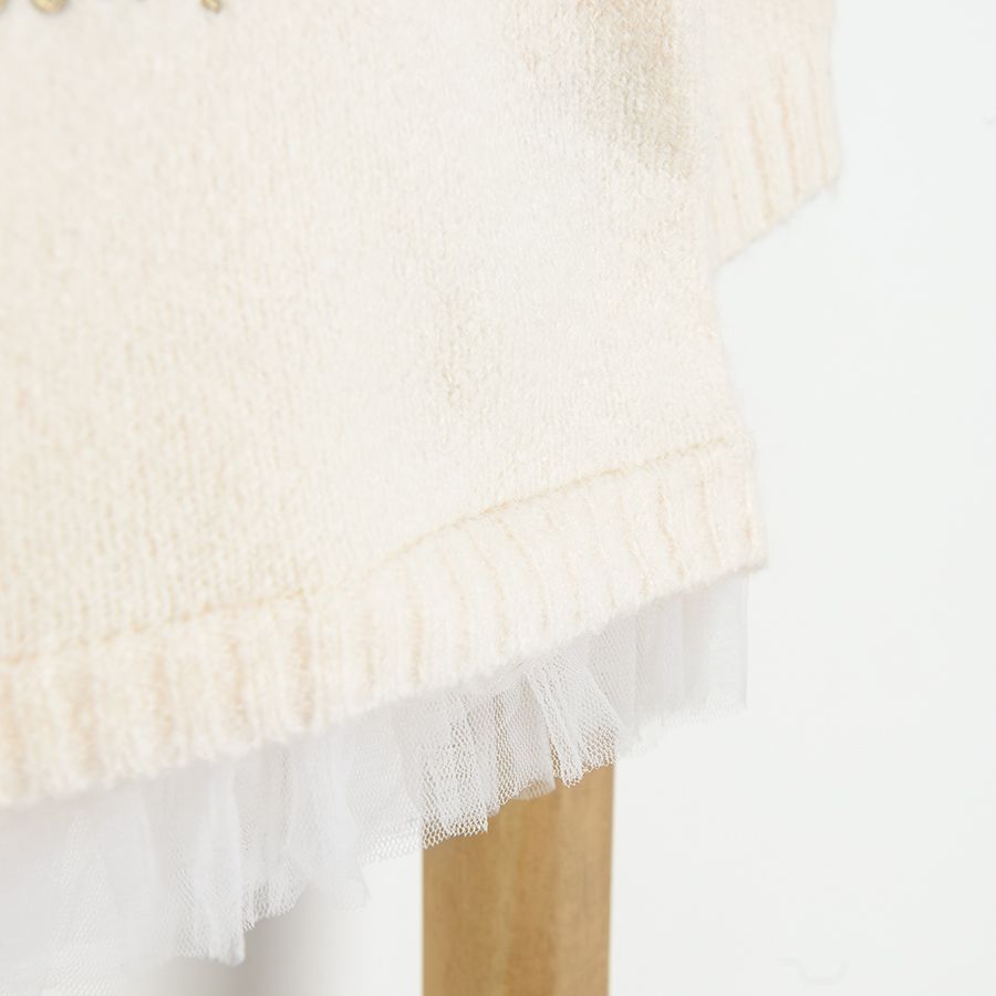 White 'sweet owl' sweater