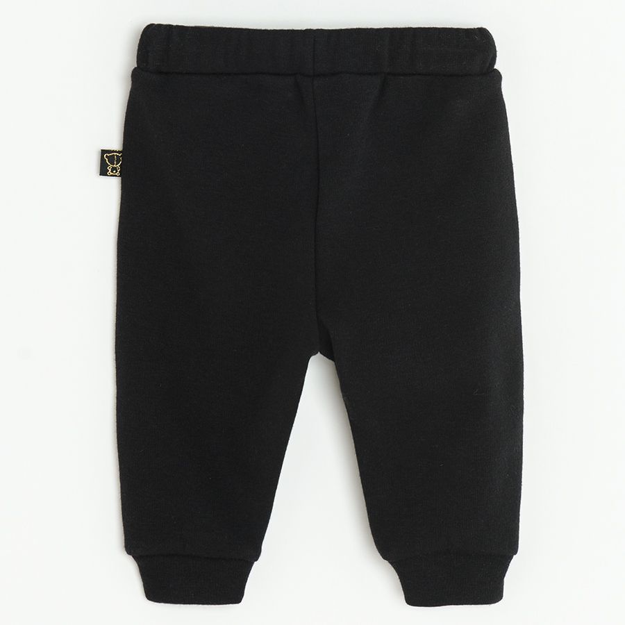Black velvet jogging pants