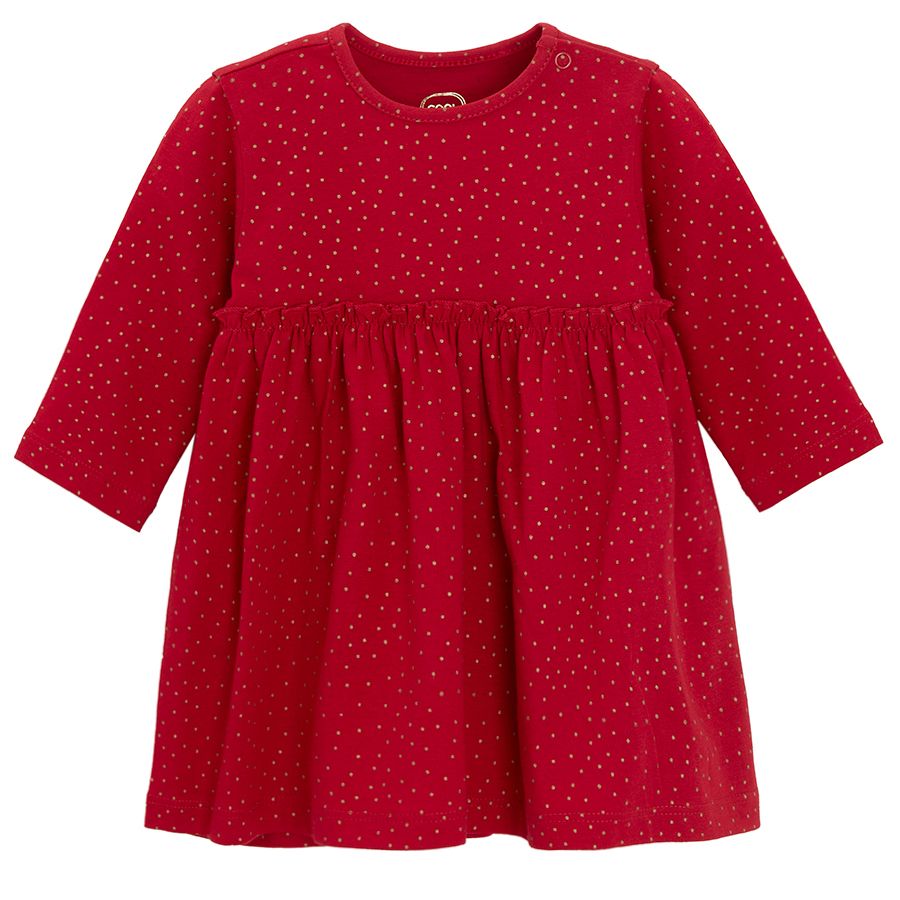 Red party long sleeve dress