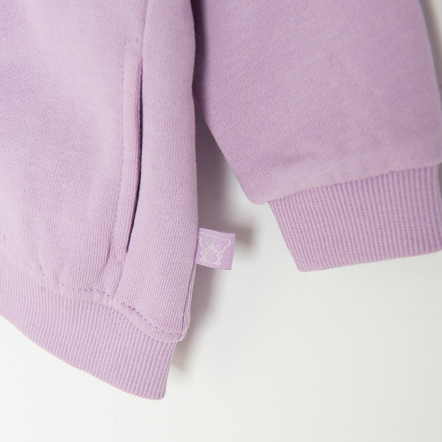 Purple zip through sweatshirt