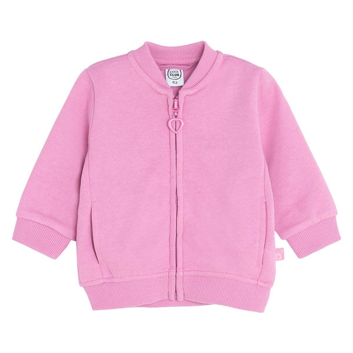 Fuchsia zip through sweatshirt