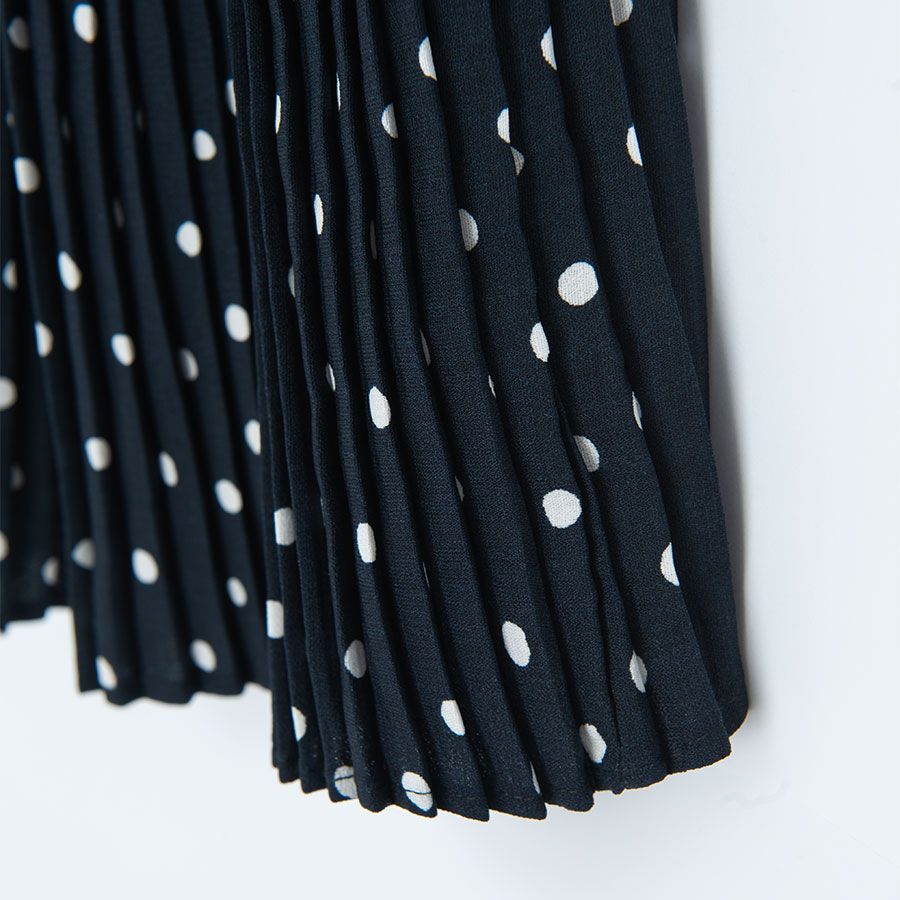 Black and white polka dot skirt