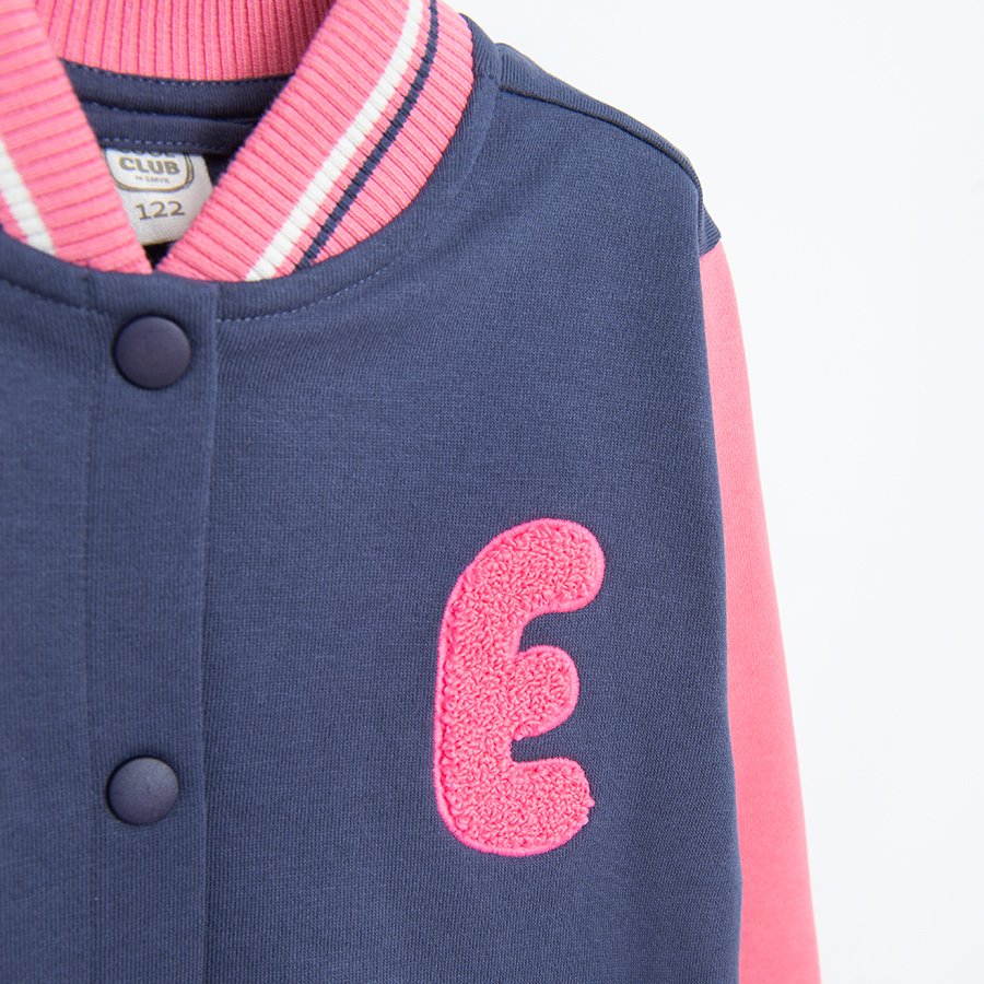 Denim with pink sleeves sweatshirt