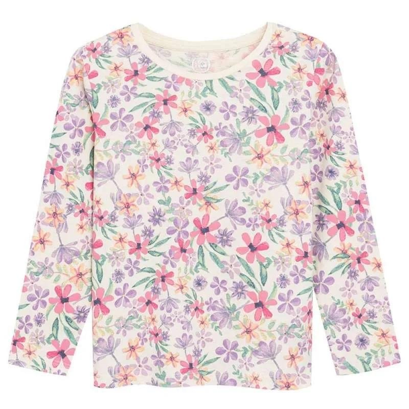 Floral and pink with floral heart long sleeve blouses- 2 pack