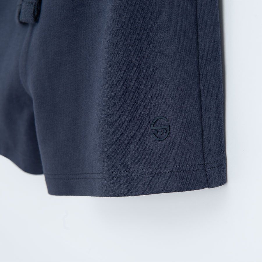 Dark blue shorts with adjustable waist- 2 pack