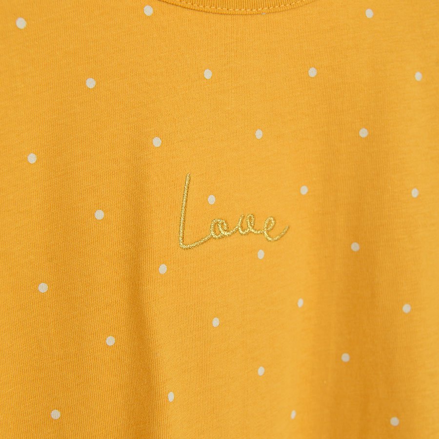 Ecru, yellow and pink long sleeve blouses with fox and girl print