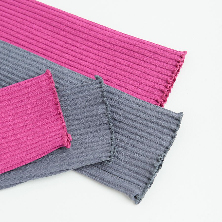 Pink and grey leggings- 2 pack