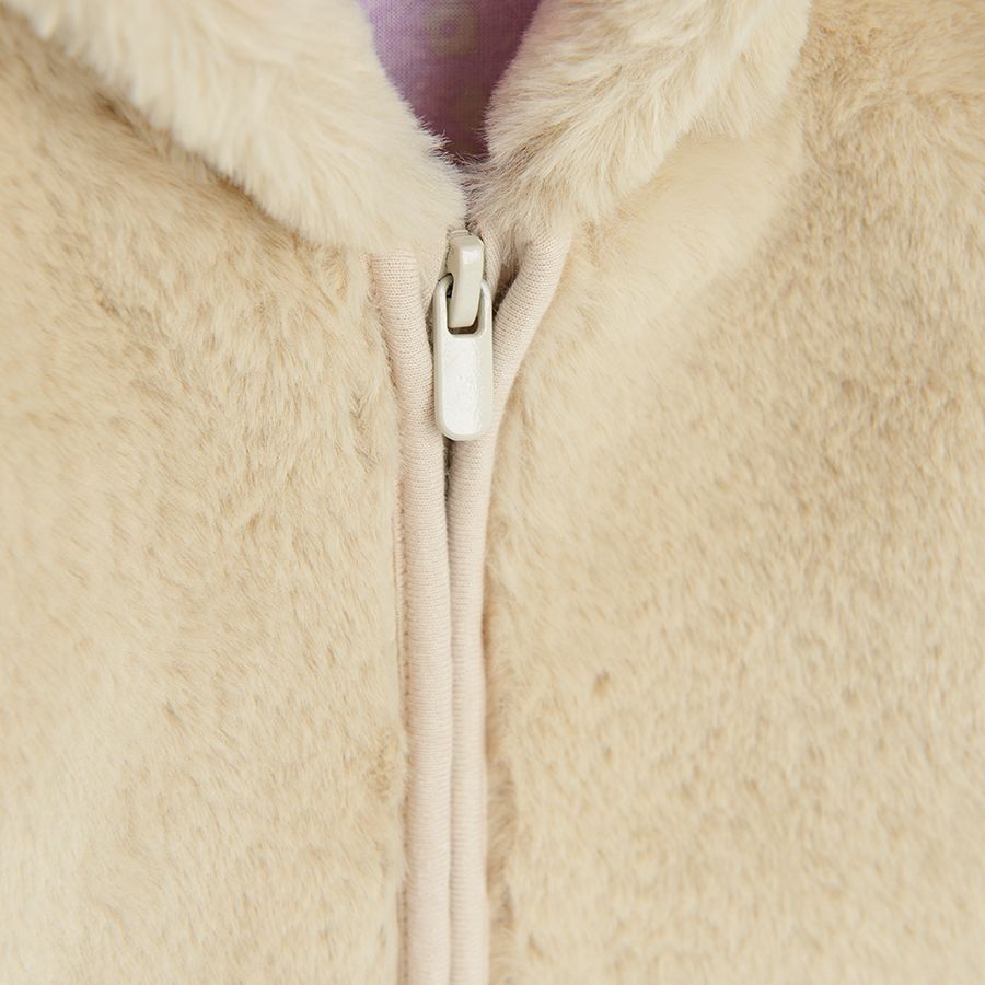 White hooded vest