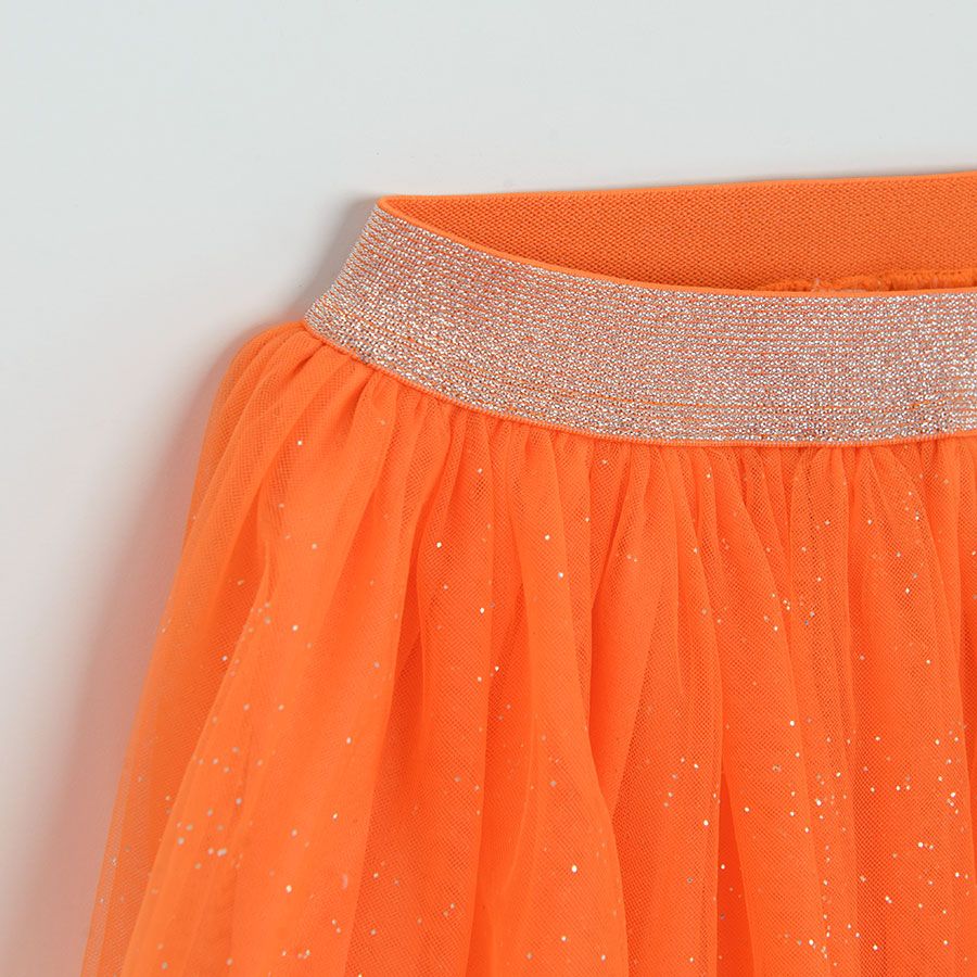 Orange tulle skirt