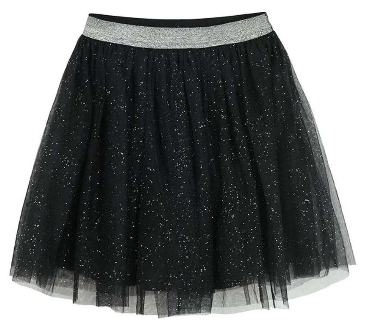 Black polka dot tulle skirt
