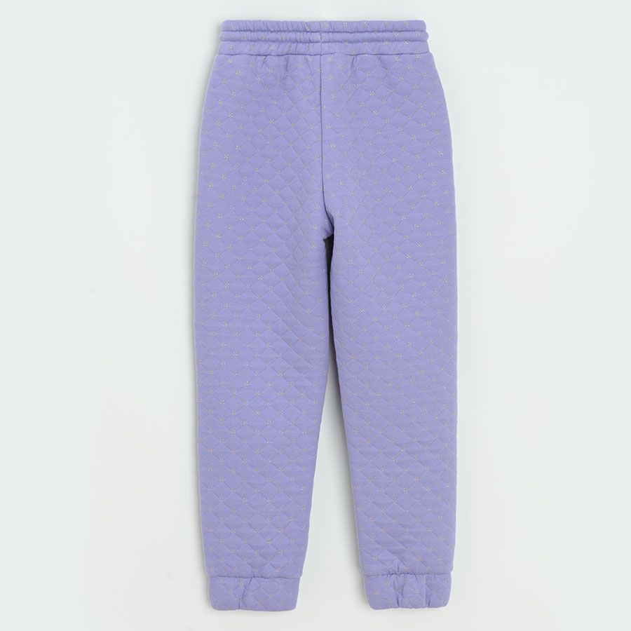 Purple quilted joggins pants