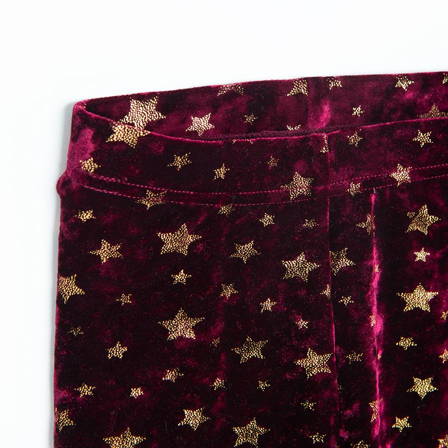 Purple with gold stars print jeggings