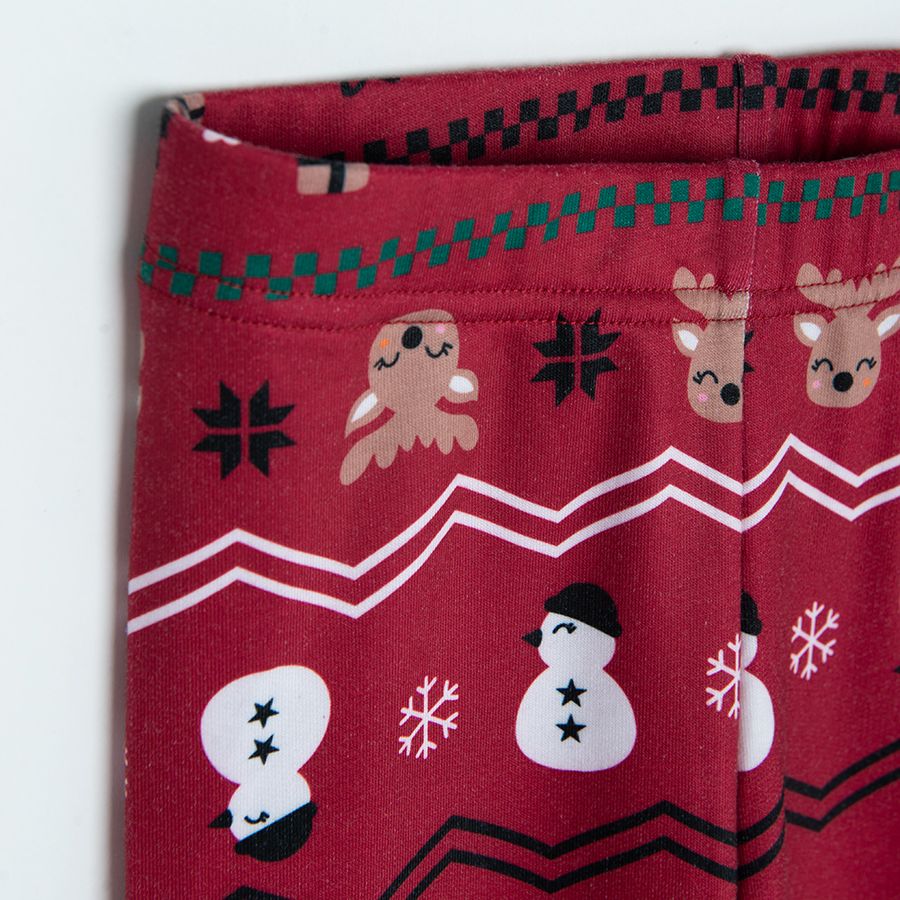 Red Santa Claus jeggings