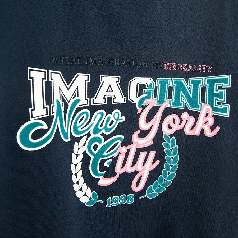 Φούτερ μπλε με στάμπα IMAGINE NEW YORK CITY