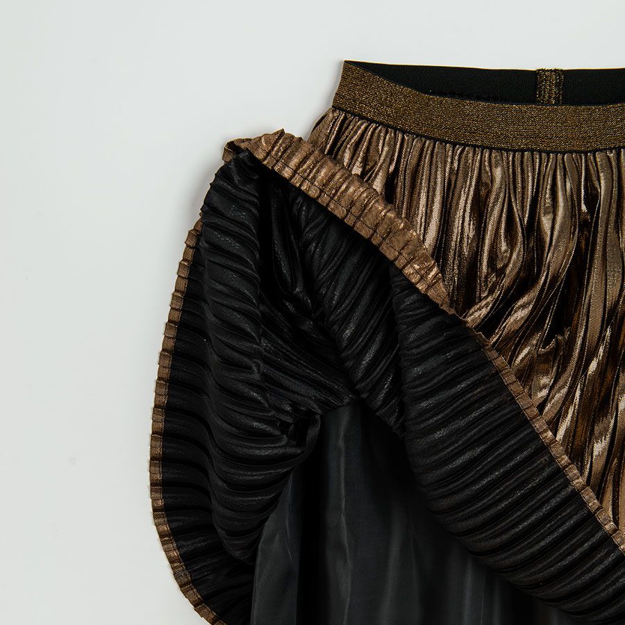 Gold pleated skirt
