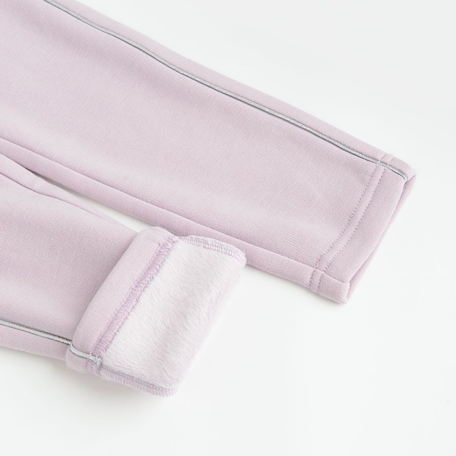 Κολάν λιλά με επένδυση fleece