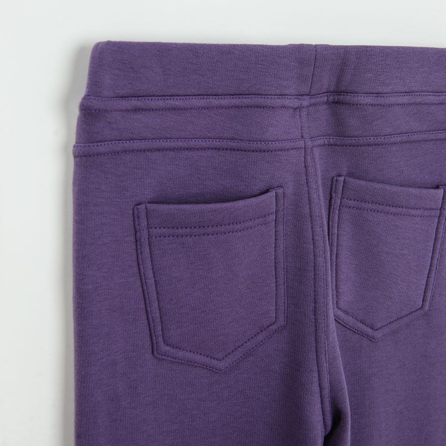 Κολάν μωβ με επένδυση fleece