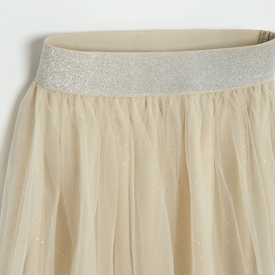 Ecru tulle skirt
