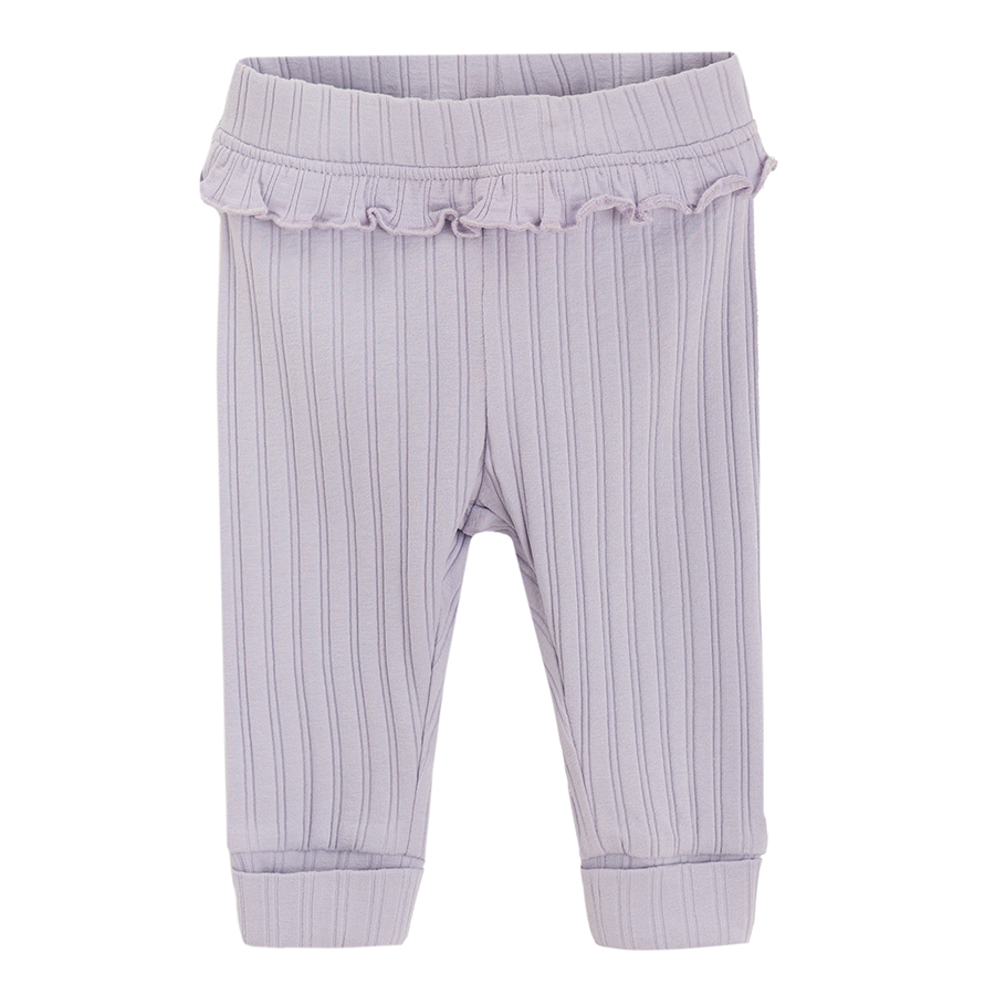 Purple footless leggings