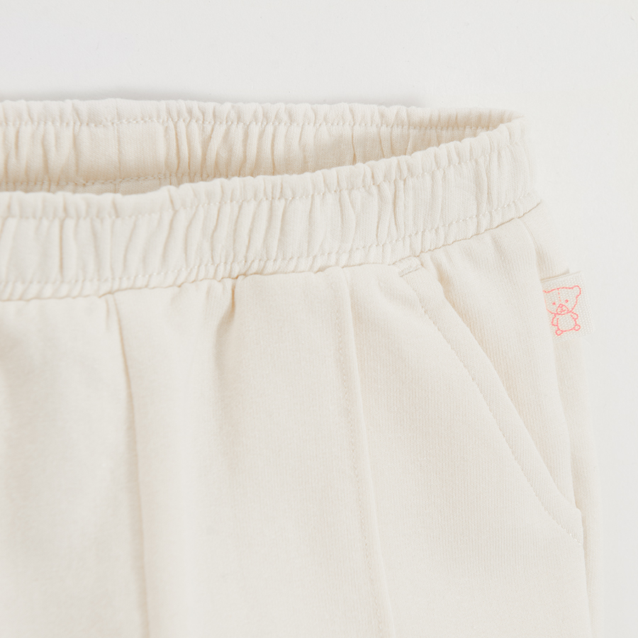White and pink sweatpants- 2 pack