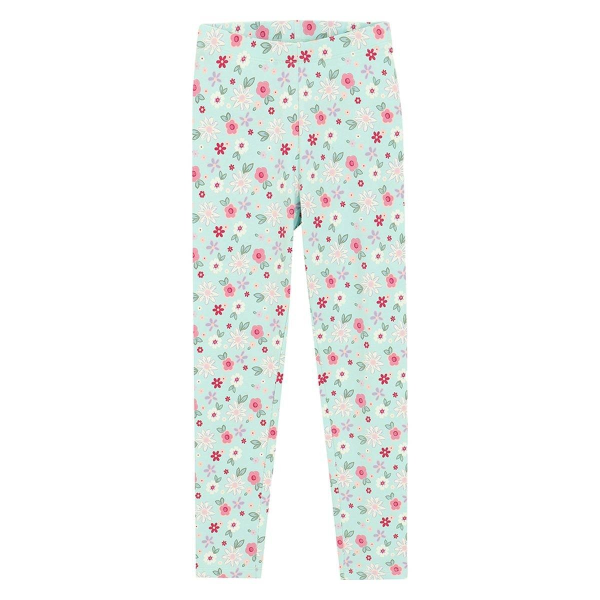 Mint floral leggings