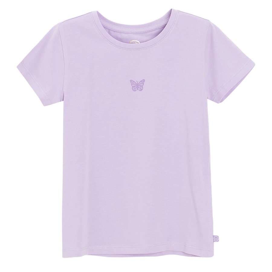 Purple short sleeve T-shirt