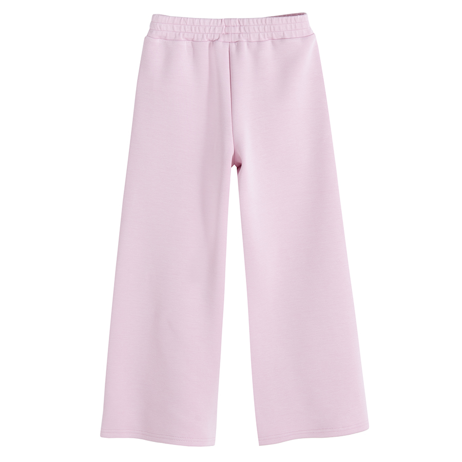 Pink wide leg jogging pants