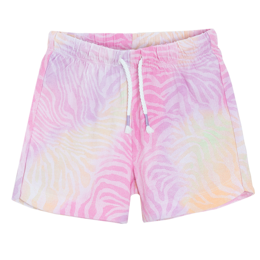 Purple and tie dye athletic shorts- 2 pack