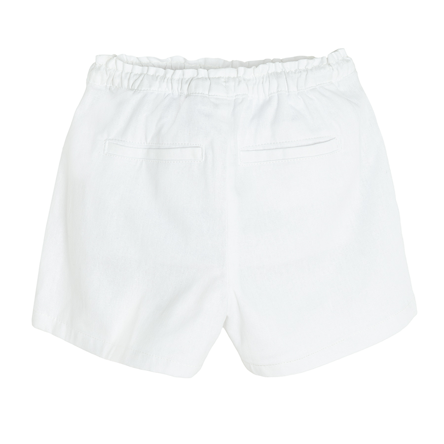 White high waist shorts
