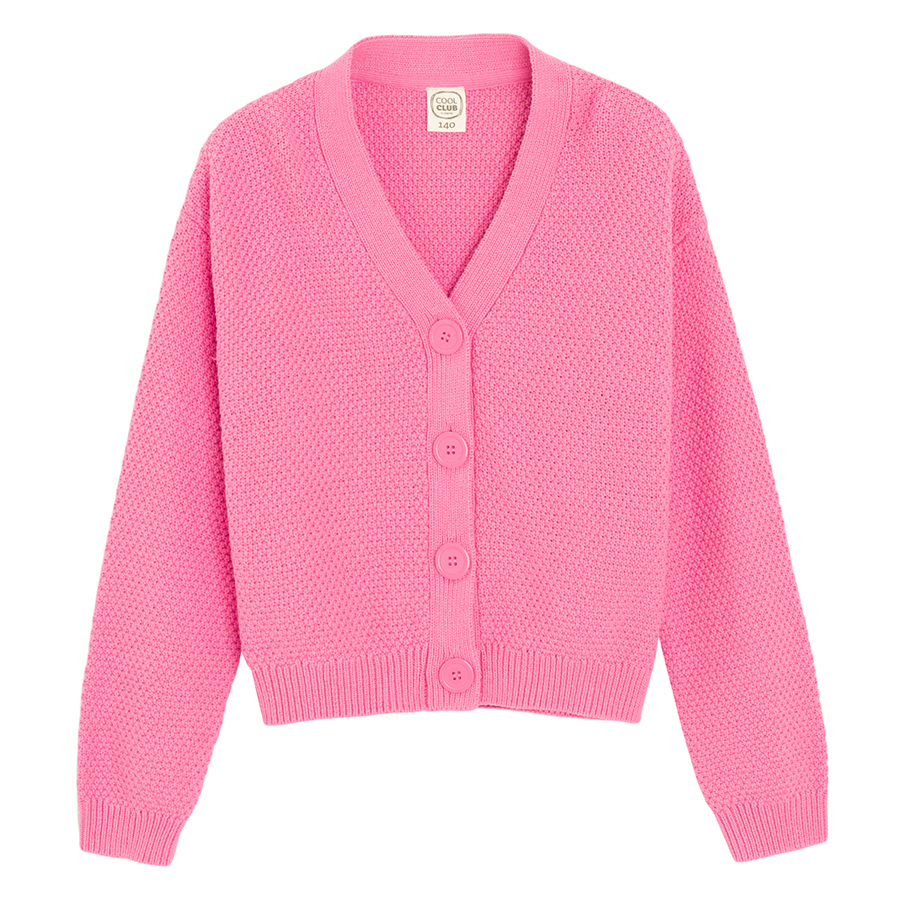Pink cardigan with buttons