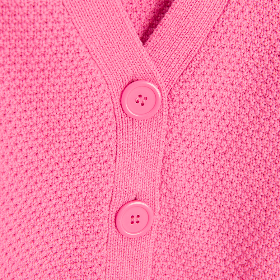 Pink cardigan with buttons