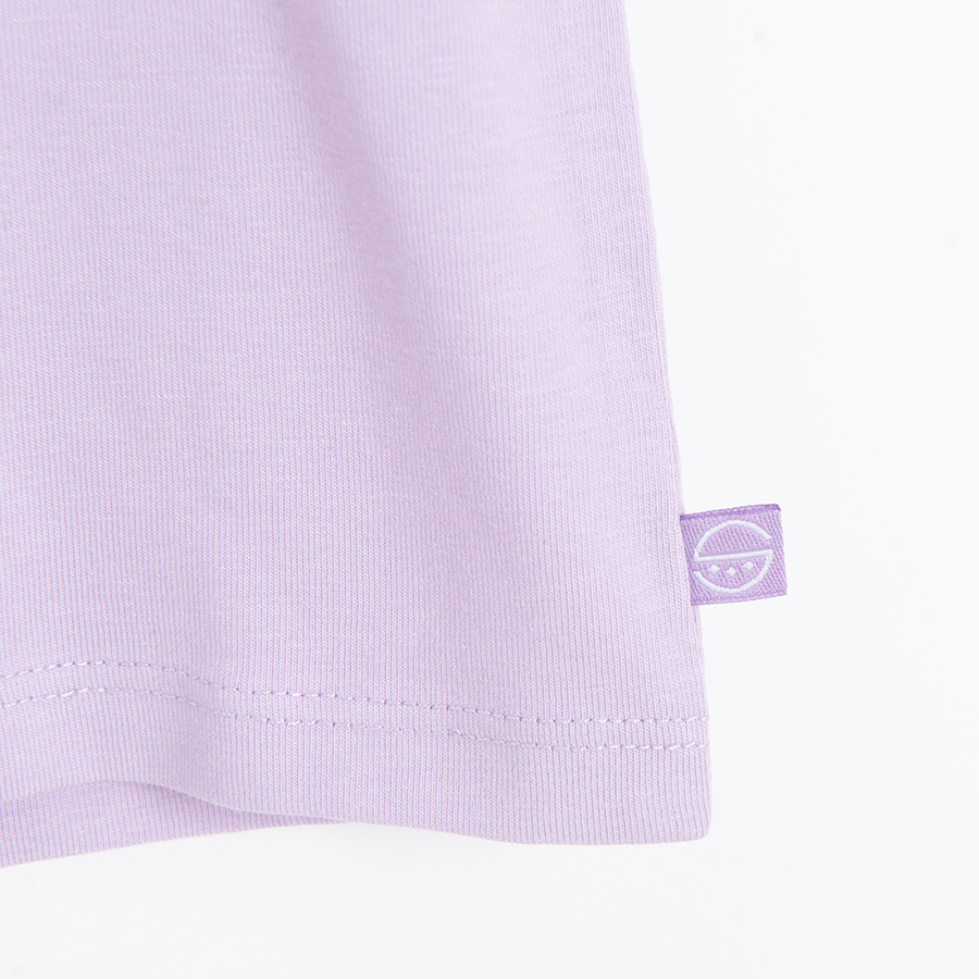 Purple T-shirt with small butterfly print