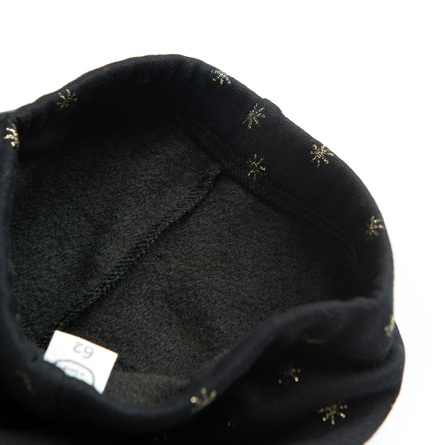 Κολάν μαύρο με χρυσά αστεράκια και επένδυση fleece