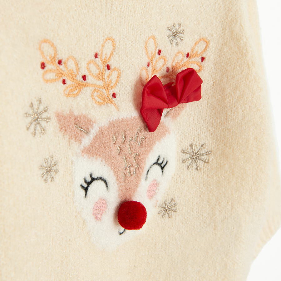 White sweater with fox print