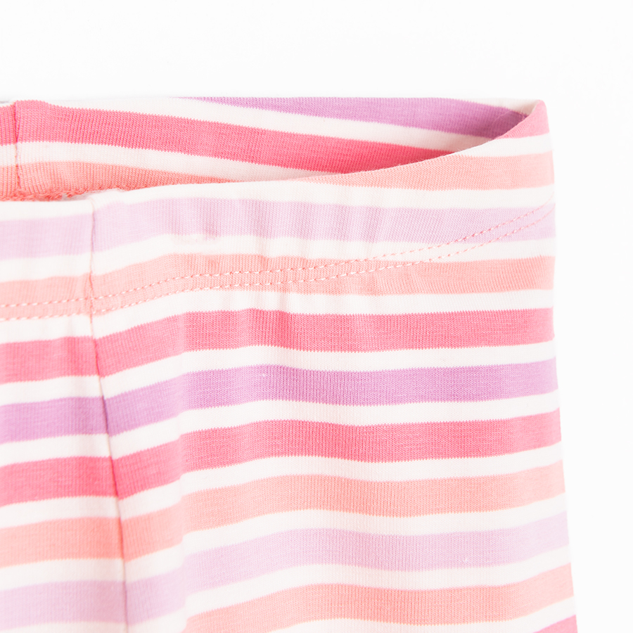 Pink stripped leggings