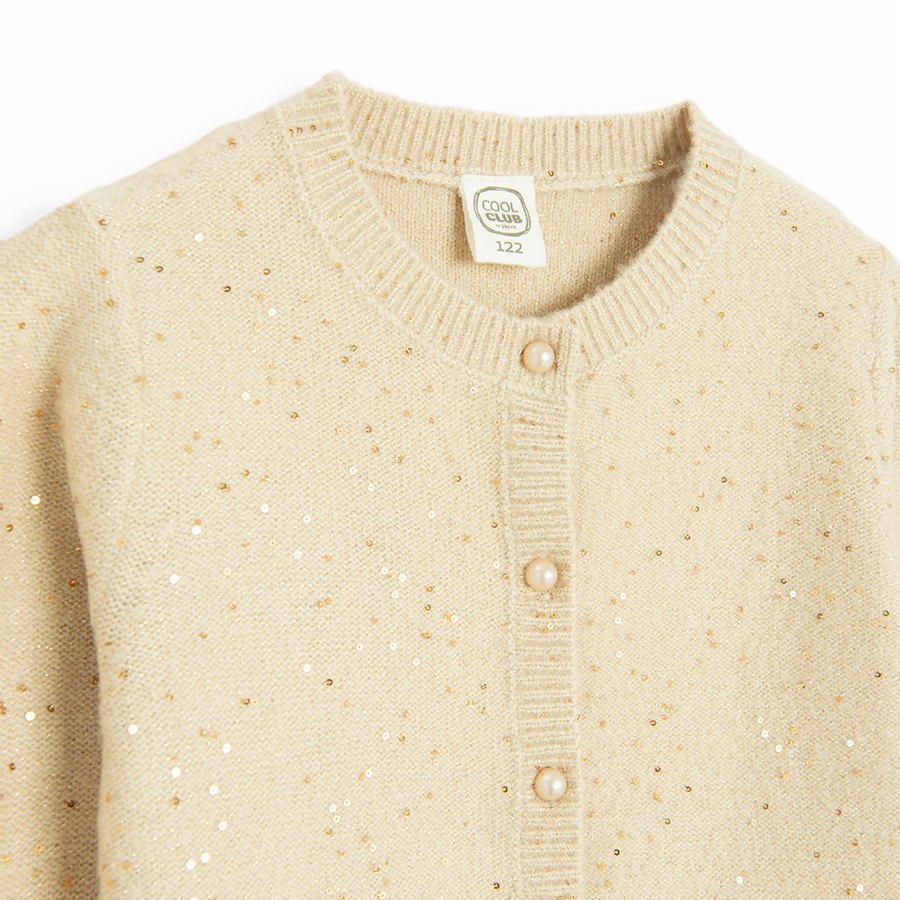 Beige buttons cardigan