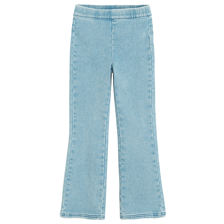 Denim wide leg leggings