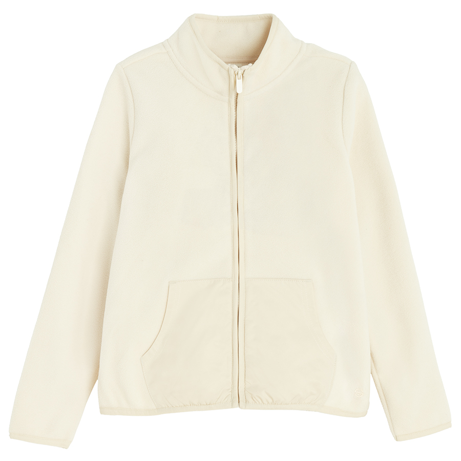 Ecru zip through sweatshirt