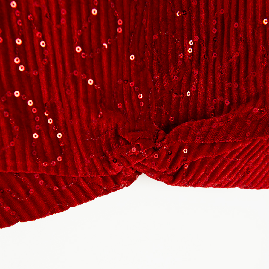 Red short sleeve blouse