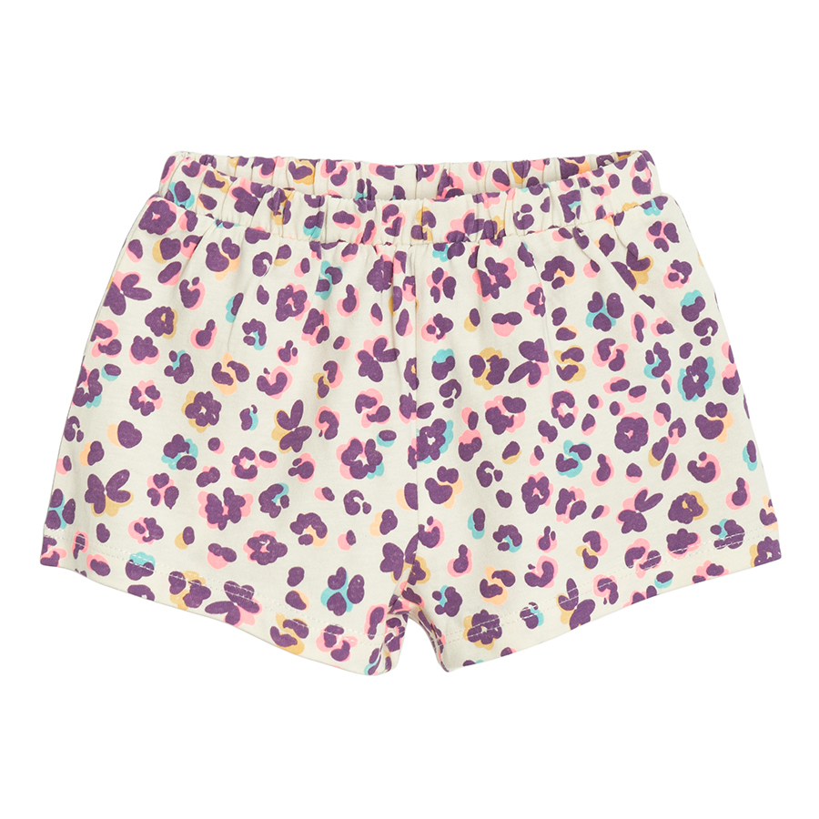 Σορτς 2 τμχ βεραμάν μονόχρωμο και animal print
