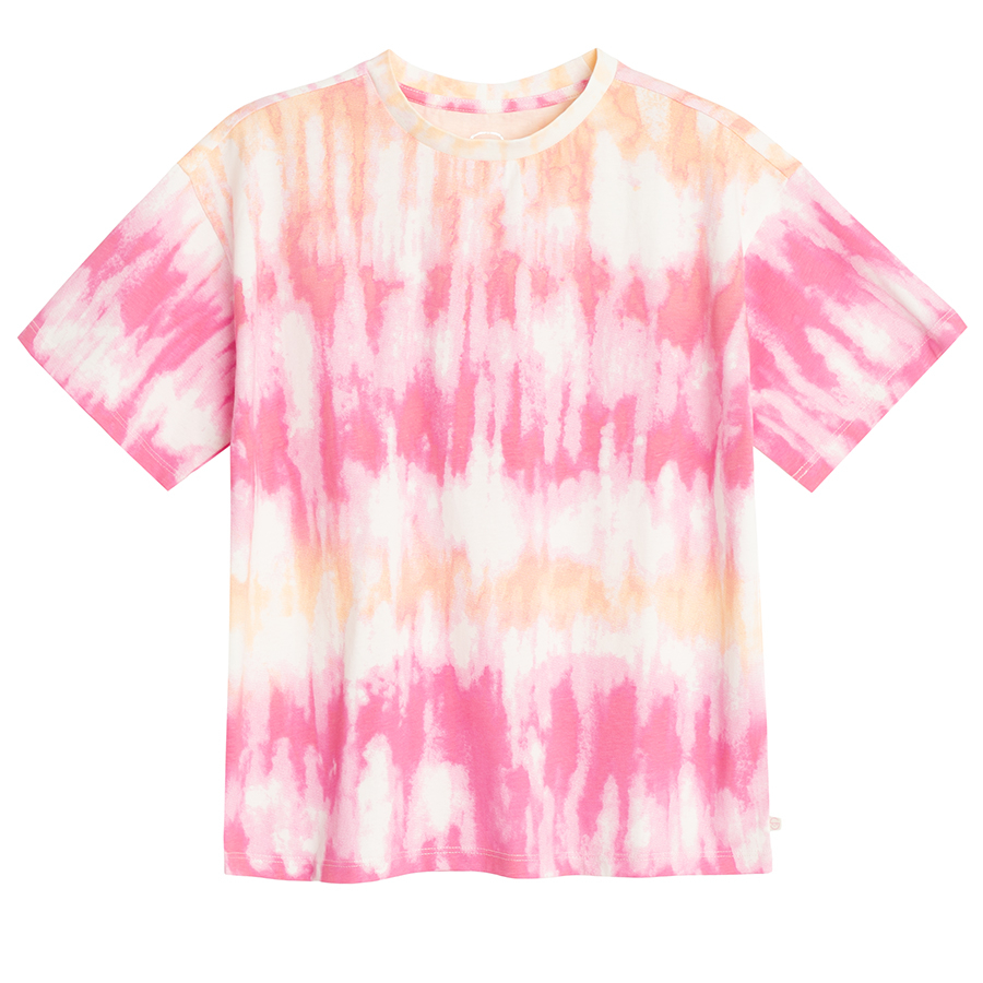 Μπλούζα κοντομάνικη με εφέ tie dye