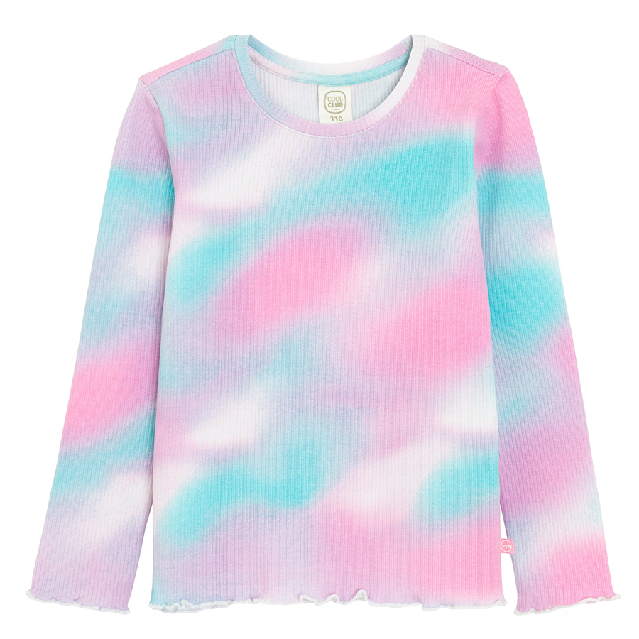 Μπλούζα μακρυμάνικη με εφέ tie dye