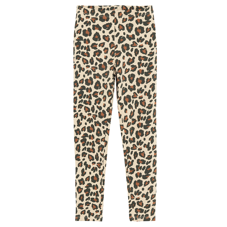 Κολάν 2 τμχ μπεζ animal print γκρι με στάμπα πεταλούδες